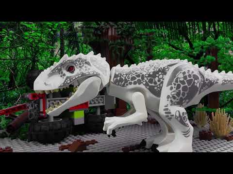 LEGO Jurassic World. Dinosaurs fights in real life
