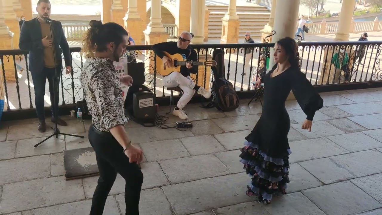 Flamenco in Plaza del España, Sevilla, Spain.