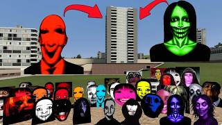 Too Much Kuchisakke Nextbots, Juandale , Obunga And Nico Nextbots In The Contruct Garrys Mod