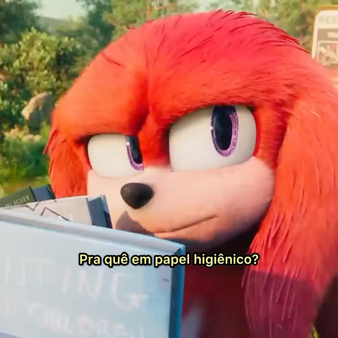 KNUCKLES E SONIC NÃO USAM PAPEL HIGIÊNICO #shorts