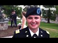 Villanova University senior Ashley Meckelborg talks about the ROTC ceremony at Widener Thursday @del