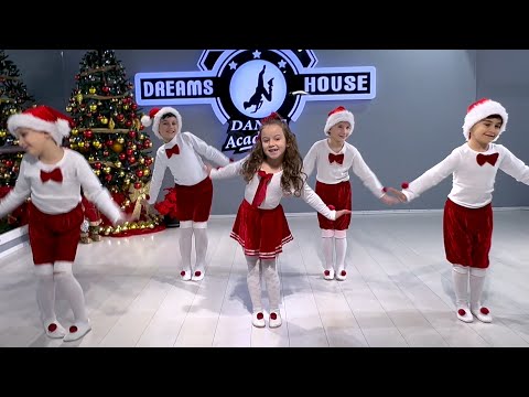 Merry Christmas Dance by Little Boys and Girls