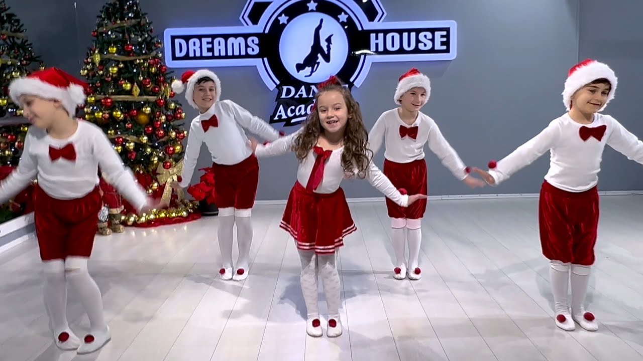 Merry Christmas Dance by Little Boys and Girls