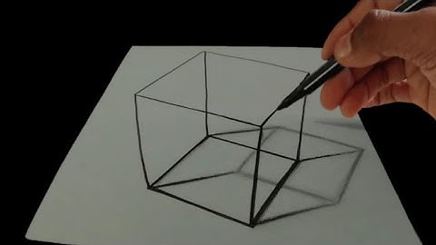 3D Drawing a Simple Cube - No Time Lapse - How to Draw 3D Cube