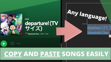 Easy! Copy and paste songs from spotify in ANY language!