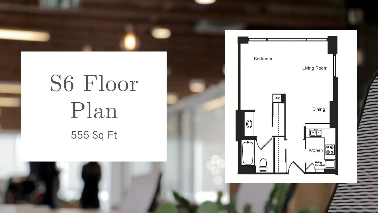 S6 Floor Plan | 555 Sq Ft | Studio