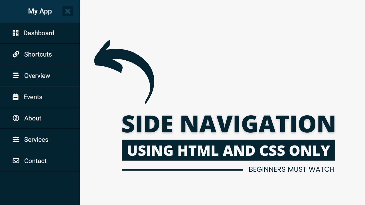 code เมนูย่อย html  2022 Update  Sidebar Menu using HTML \u0026 CSS