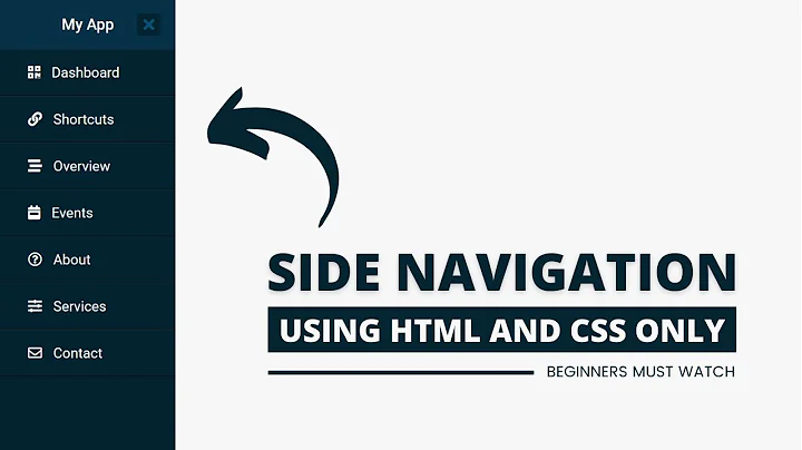 Sidebar Menu using HTML & CSS