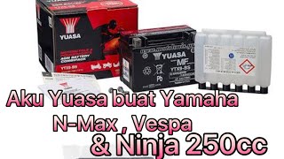 Didalam vidio ini saya akan mengulas Battery Yuasa buat motor vespa...