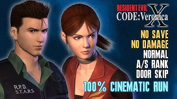 [Resident Evil - CODE: Veronica X] 100% Cinematic, Normal, No Save No Damage, A/S Rank, Door Skip