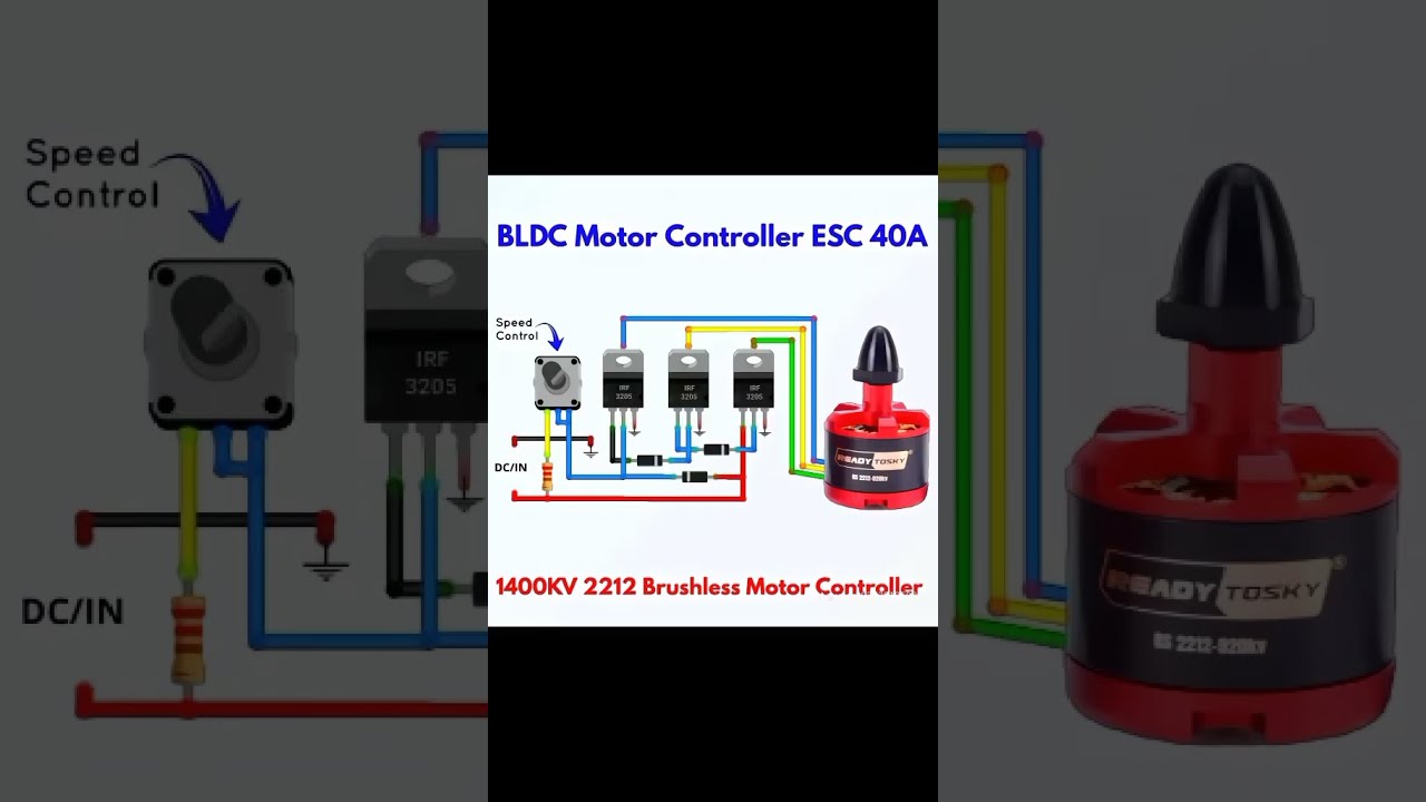 BLDC Motor Controller 40A 1400KV Brushless Electrical Tips