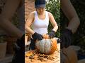 DIY Pumpkin Cement Planter 🌸 | Amazing Garden Pot Idea #diy #aishorts #home #shorts