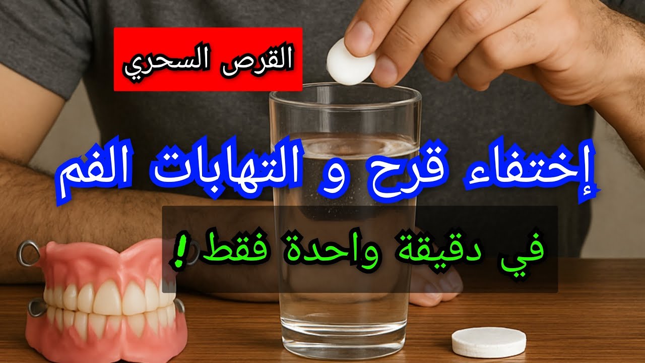 علاج قرح وإلتهابات الفم و اللثة في دقيقة واحدة بدون طبيب !