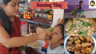 DIML|Wife's mutton kurma|Husband's prawn fry|மட்டன் குருமா|இறால் வறுவல்|Sunday vlog|Dhruv's song