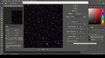 How to Reduce Noise through the Reduce Noise Filter for an Astrophotography Image in Photoshop CC