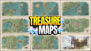 All 8 Treasure Map Locations - Rainbow Rose's Ideals | World Quests & Puzzles |【Genshin Impact】 screenshot 5