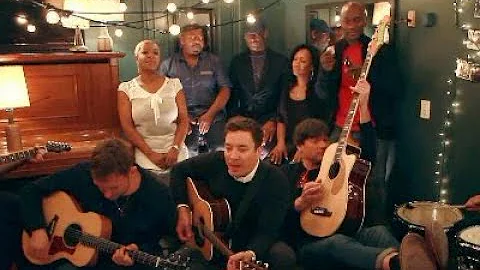 Blur plays "Tender" with Jimmy Fallon on The Tonight Show