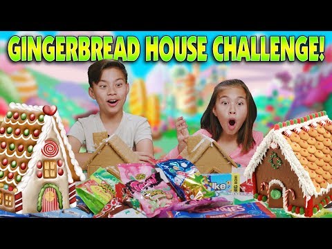 GINGERBREAD HOUSE CHALLENGE!!! Making DIY Extreme Candy Houses!