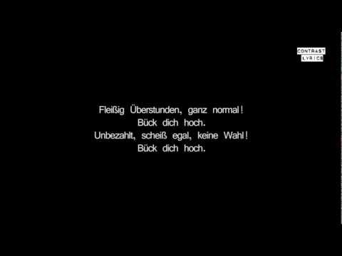 Bück Dich Hoch - D e i c h k i n d - Full Lyric Video from the channel Contrast Lyric