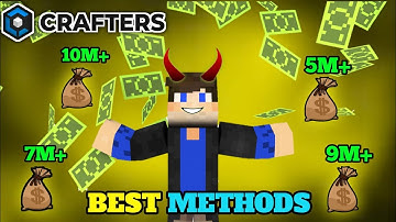 BEST MONEY 💰 MAKING METHODS IN CRAFTERSMC || #minecraft || #craftersmc ||