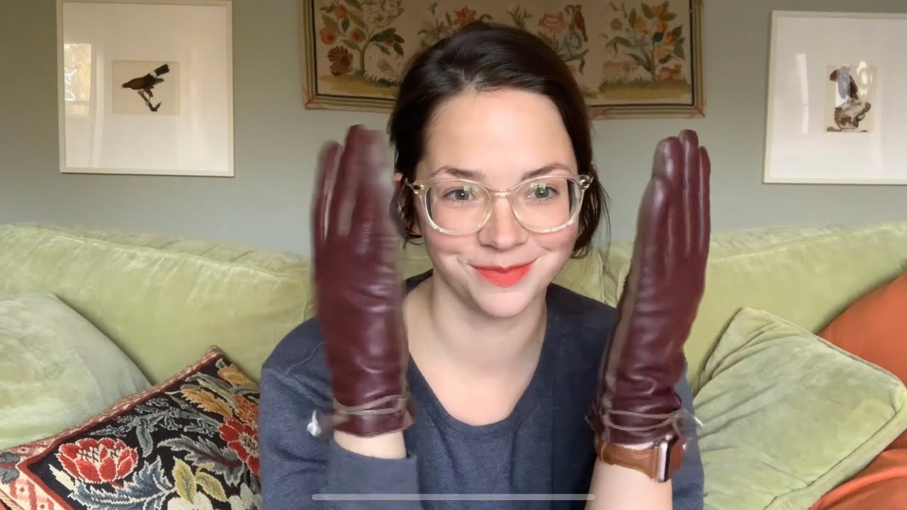 ASMR Unboxing and Playing with Leather Gloves
