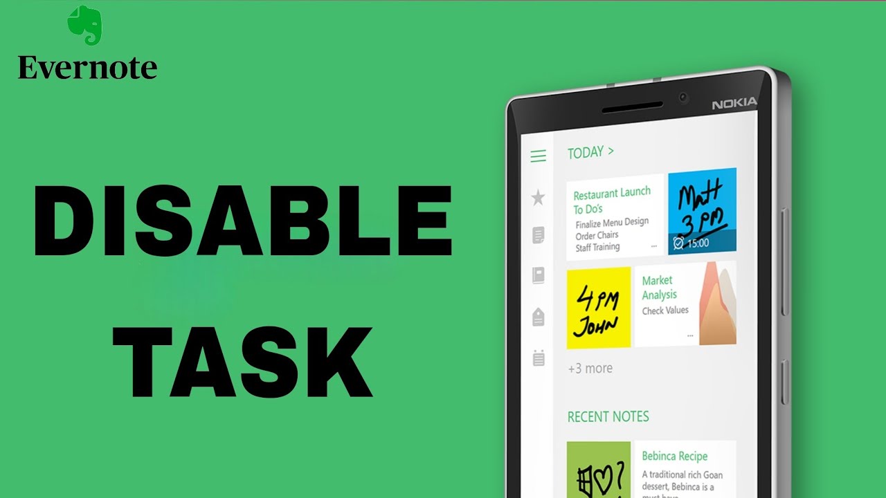How To Disable Task On Evernote App - YouTube