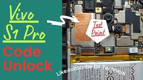 Vivo S1 pro pettern code unlock remove with Mrt