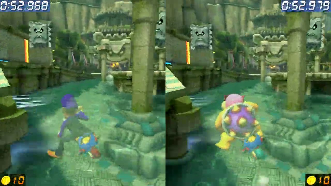 WR Tie - Thwomp Ruins [150cc] - 1:50.939 - かぜのしょうけい vs