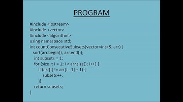Minimum Number of Subsets with Consecutive Numbers