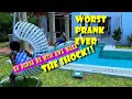 Come back prank on raych tripped and fell into the pool with the baby