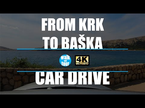 Drive From Krk to Baska in Croatia in 4K UHD (60 fps)