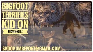 Bigfoot encounters a snow machine!