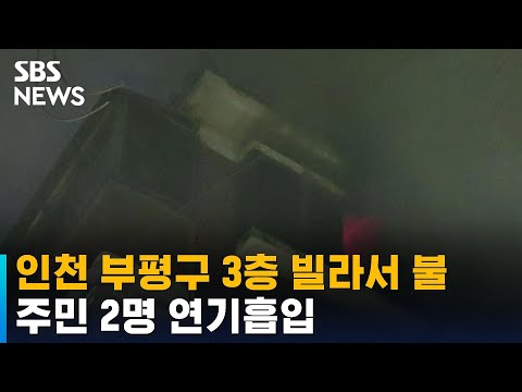 인천 부평구 3층 빌라서 불…주민 2명 연기흡입 / SBS