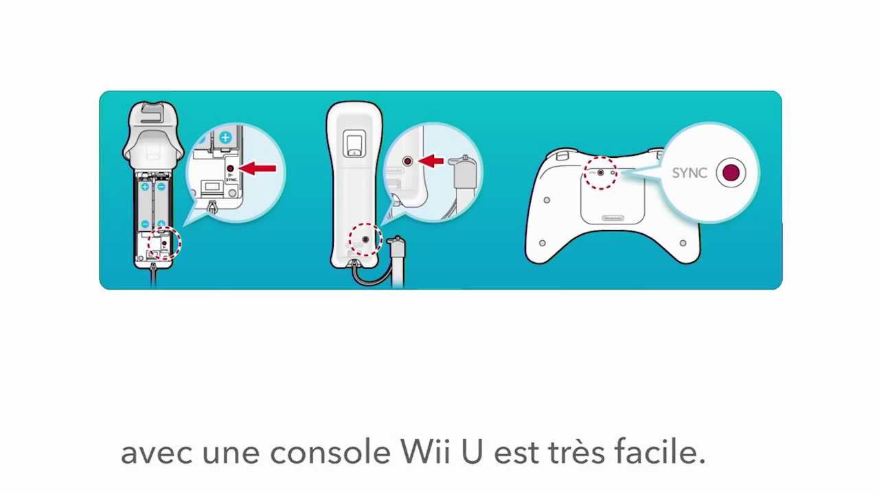 Synchroniser une télécommande Wii ou une manette Wii U Pro (Wii U) 