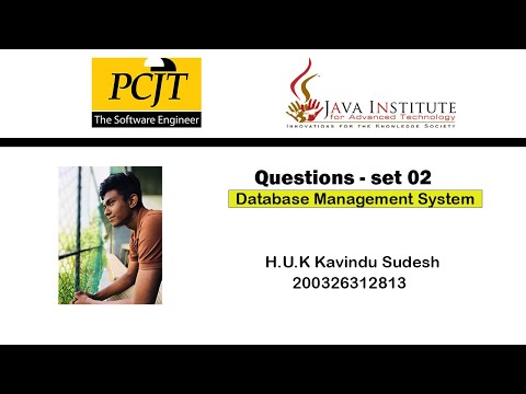 Question Set 02 / Database Management System / Java Institute