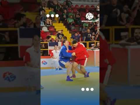 Brad FLORES (HON) scored a 4-point throw in the Pan American SAMBO Championships final.