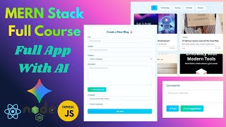 MERN Stack Course AI Blog App | MongoDB | Express | React | Node | Gemini |دورة MERN Stack للمبتدئين