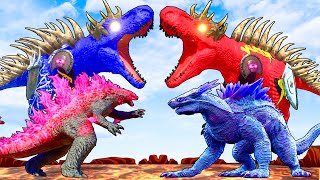 Rescue GODZILLA & KONG vs Shin Godzilla Minus One vs Velociraptors Tyrannosaurus REX Mosasaurus