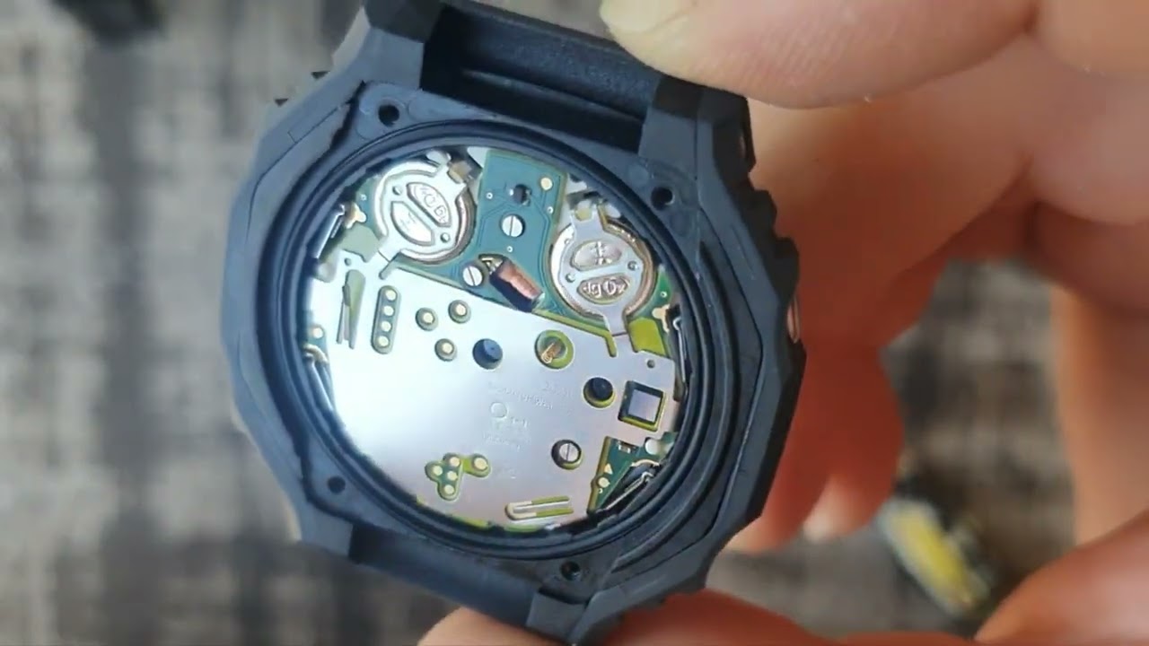 Разбор Casio G-Shock GA-2100 сьем поляризационной пленки