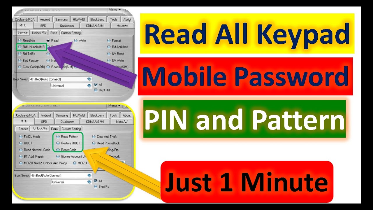 Read Password | Read PIN | Read Pattern | Unlock mtk devices Password ...