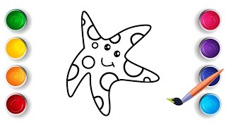 Starfish Coloring Pages for Kids - Educational & Fun Videos!