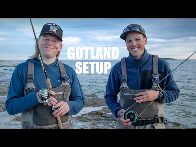 Spin and Fly fishing setup for Sea Trout we use on Gotland 