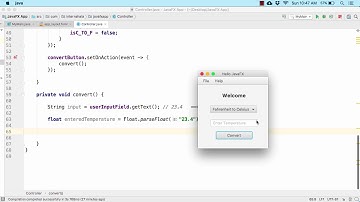 8.2 Temperature Converter tool - Convert Method [learn JavaFX]