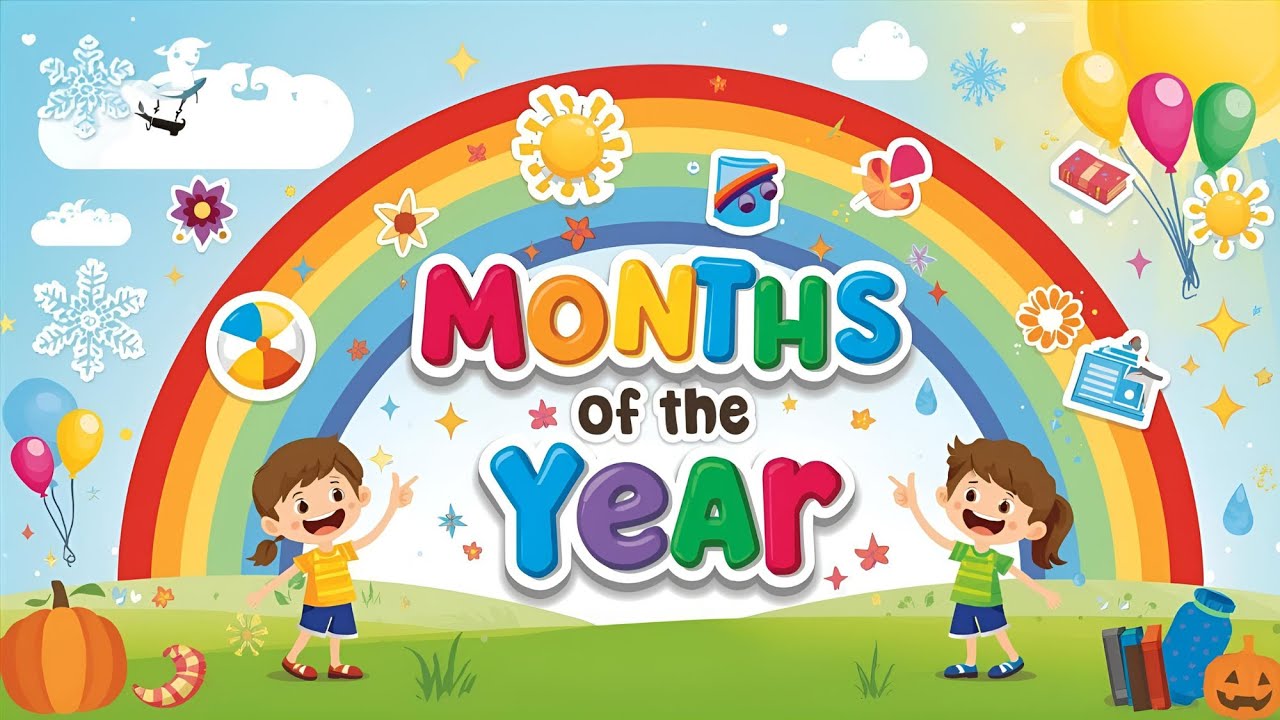 Months of the Year 🎵 | Learn 12 Months Names for Kids | Fun Learning