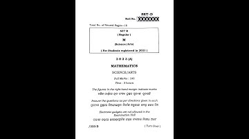 +2 Boards || Mathematics Question paper || Chse 2023 #chse #exam #shorts