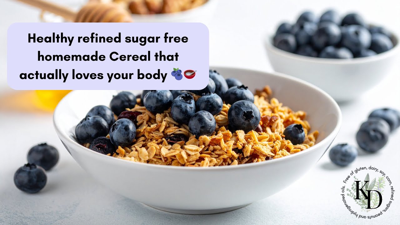 Blueberry Oat Cereal | Vegan, Refined Sugar–Free Breakfast (Homemade & Healthy)