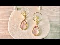 しずくのイヤリング セーラームーンのイメージ ハンドメイド UVレジン 初心者 drops earring sailormoon image handmade UVresin beginner