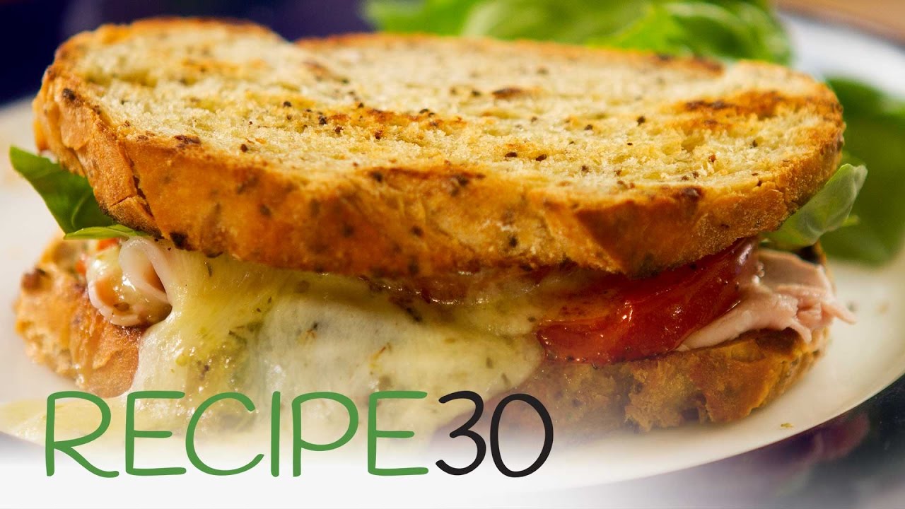 The Best Toasted Cheese and Ham Sandwich, Italian style with tomato and basil | Recipe30