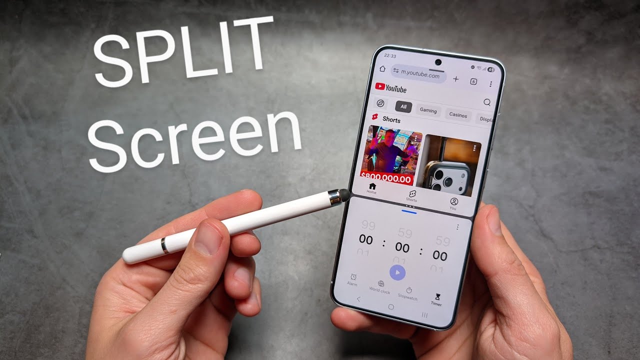 Samsung S25 Ultra — режим разделения экрана — как открыть и просматривать два приложения одноврем...