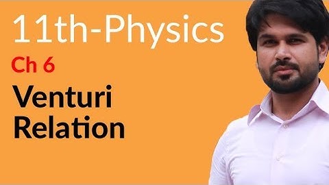 FSc Physics Book 1, Ch 6 - Define Venturi Relation - 11th Class Physics